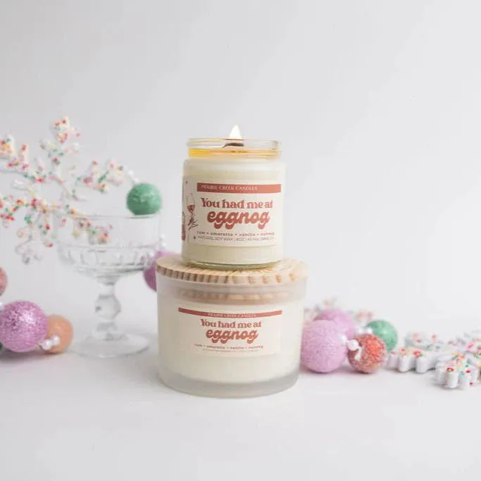 Wood Wick Jar Candle 8 oz - You Had Me at Eggnog